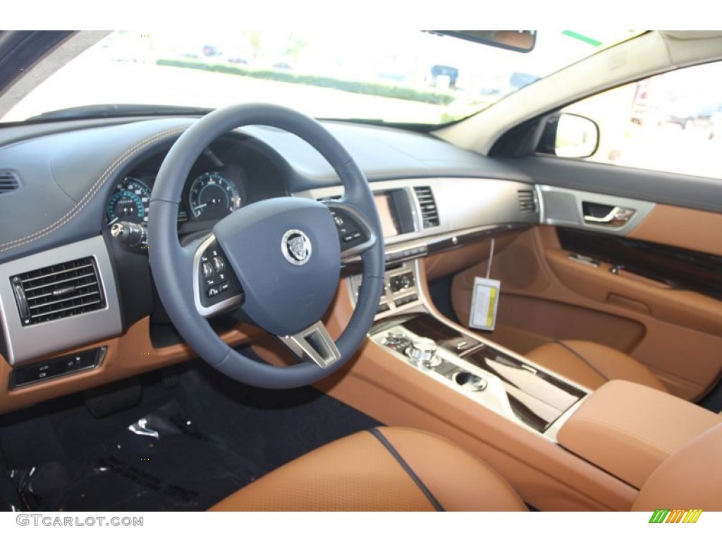 London Tan/Navy Interior 2012 Jaguar XF Portfolio Photo #56059895