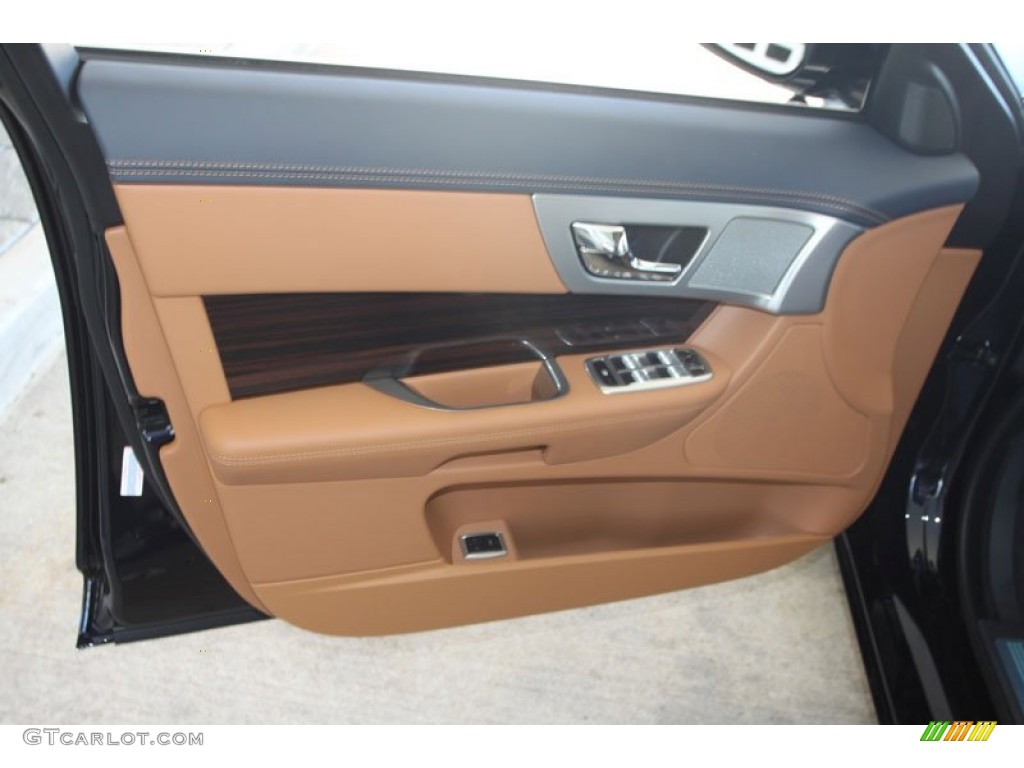 2012 Jaguar XF Portfolio London Tan/Navy Door Panel Photo #56060015