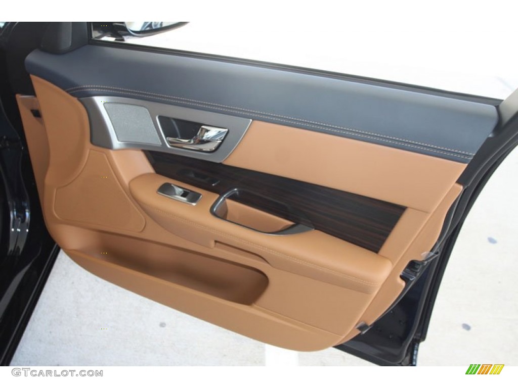 2012 Jaguar XF Portfolio London Tan/Navy Door Panel Photo #56060219