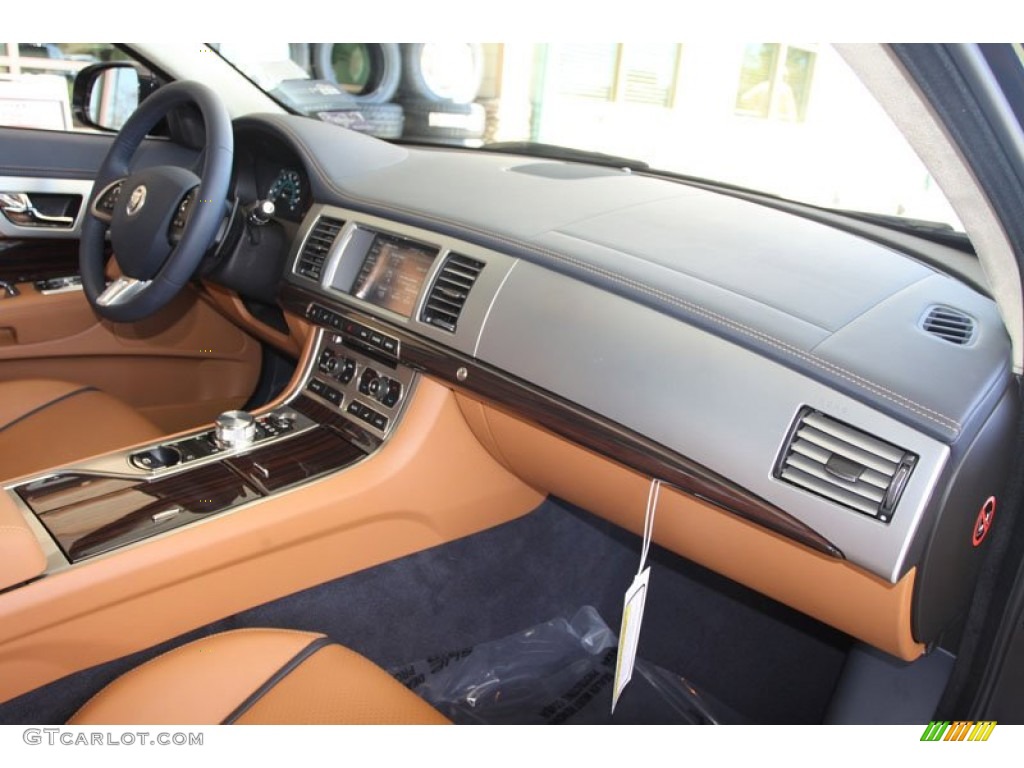 2012 Jaguar XF Portfolio London Tan/Navy Dashboard Photo #56060237