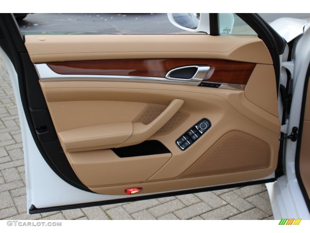 2012 Porsche Panamera 4 Luxor Beige Door Panel Photo #56060498