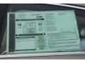 2012 Jaguar XF Standard XF Model Window Sticker