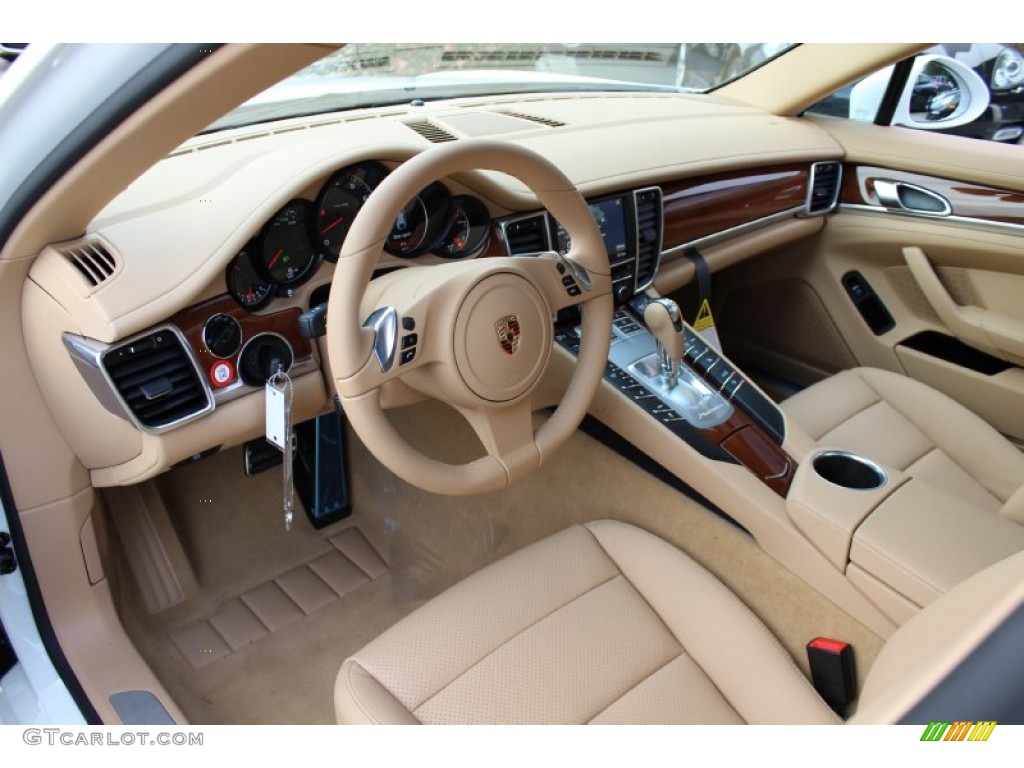 Luxor Beige Interior 2012 Porsche Panamera 4 Photo #56060516