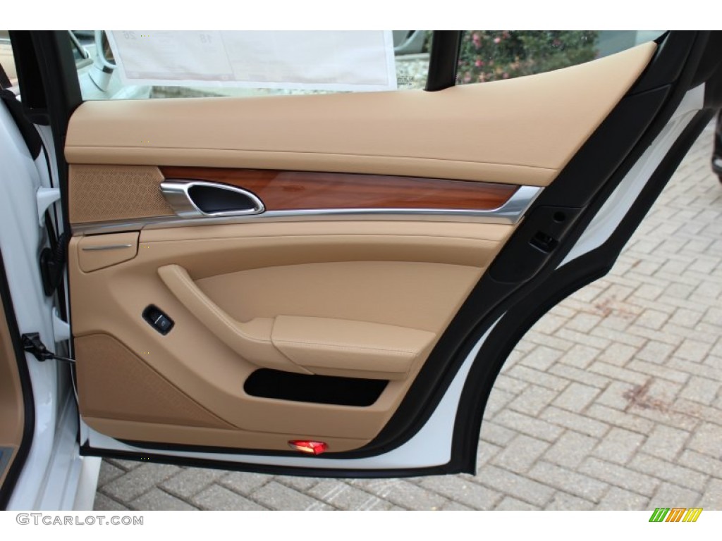 2012 Porsche Panamera 4 Luxor Beige Door Panel Photo #56060633