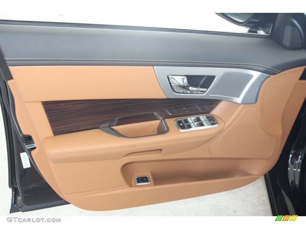 2012 Jaguar XF Portfolio London Tan/Warm Charcoal Door Panel Photo #56060645