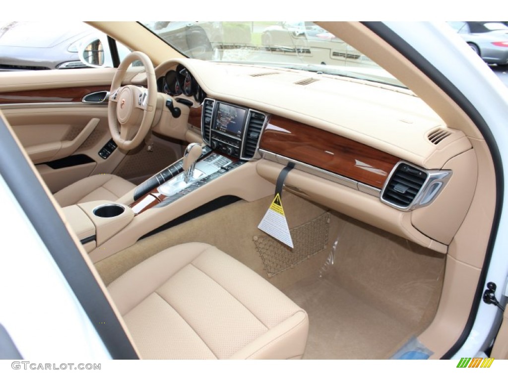 Luxor Beige Interior 2012 Porsche Panamera 4 Photo #56060654