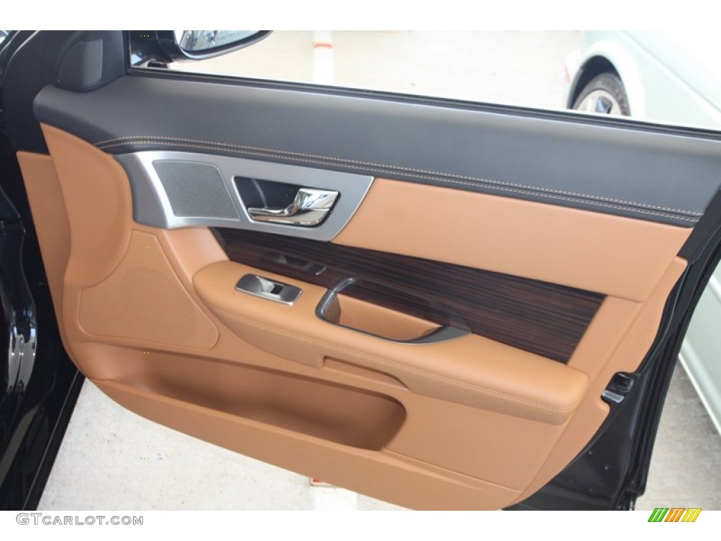 2012 Jaguar XF Portfolio London Tan/Warm Charcoal Door Panel Photo #56060666