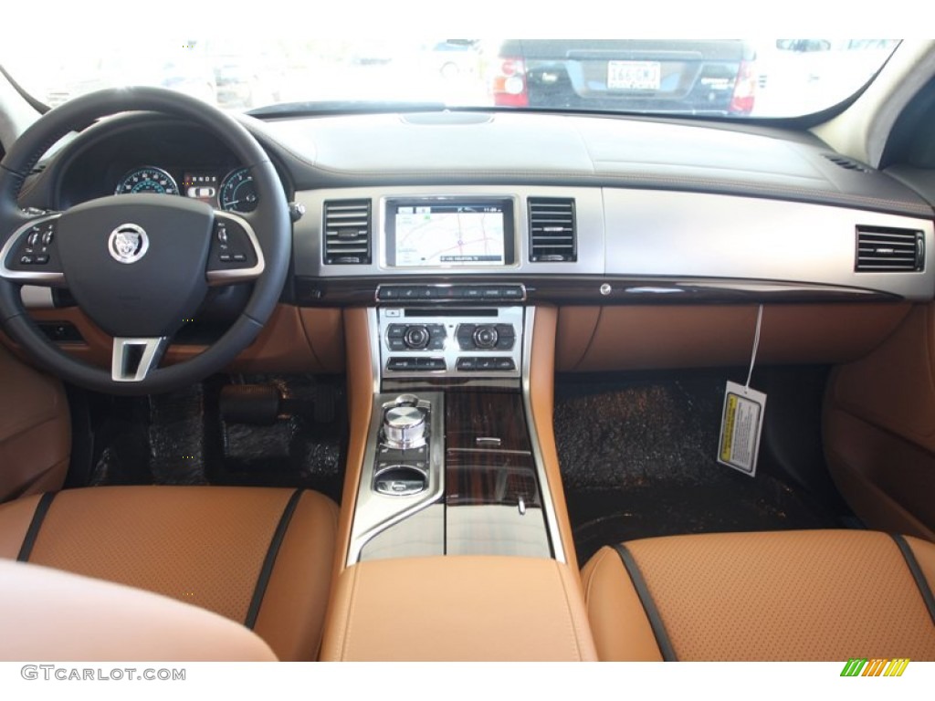 2012 Jaguar XF Portfolio London Tan/Warm Charcoal Dashboard Photo #56060693