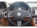 London Tan/Warm Charcoal 2012 Jaguar XF Portfolio Steering Wheel