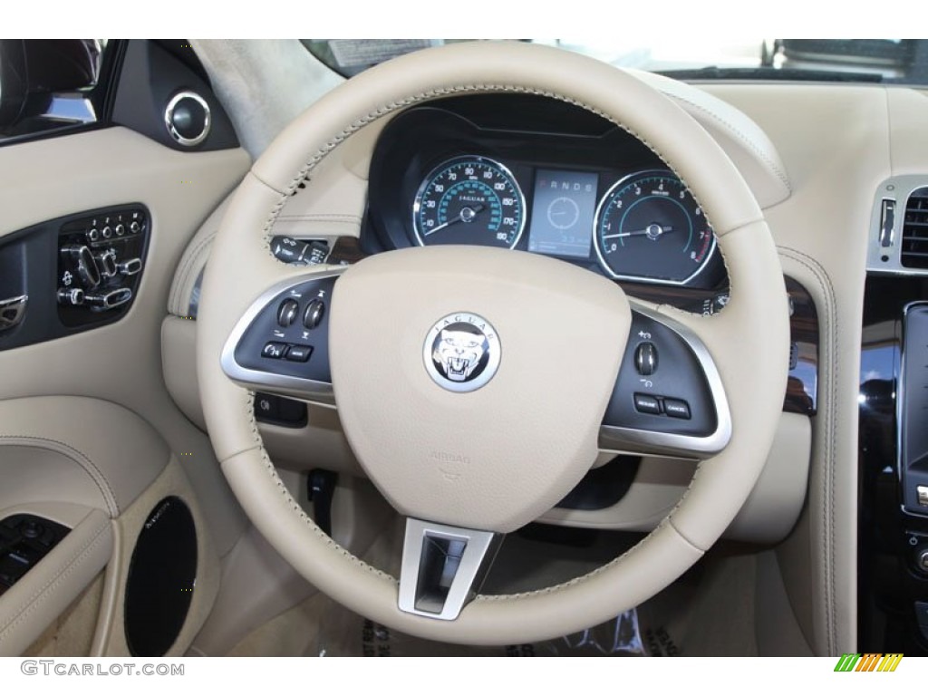 2012 Jaguar XK XK Convertible Caramel/Caramel Steering Wheel Photo #56060972