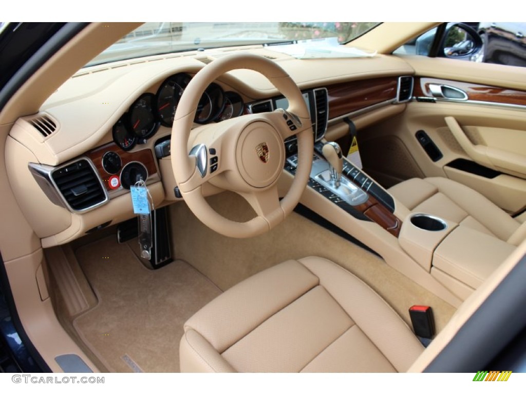 Luxor Beige Interior 2012 Porsche Panamera 4 Photo #56061170