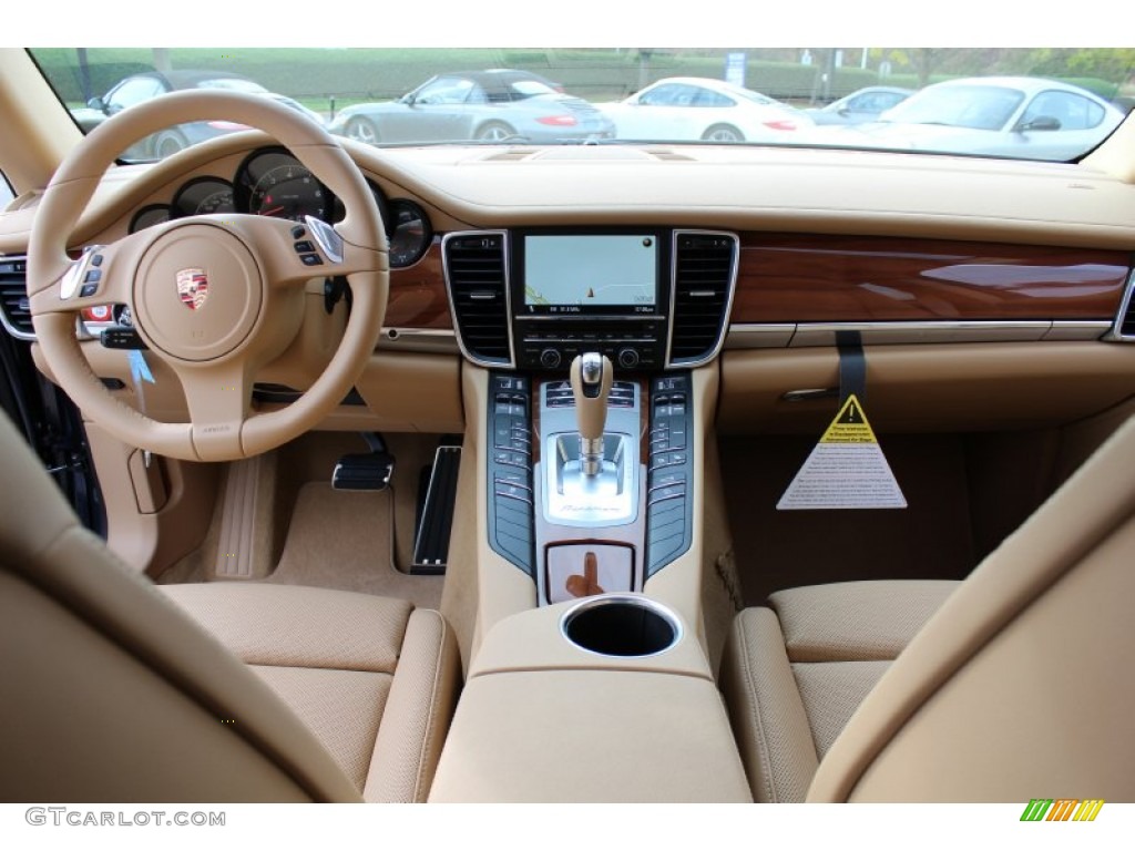 2012 Porsche Panamera 4 Luxor Beige Dashboard Photo #56061191