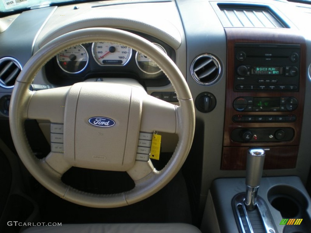 2005 F150 Lariat SuperCrew 4x4 - Medium Wedgewood Blue Metallic / Tan photo #12