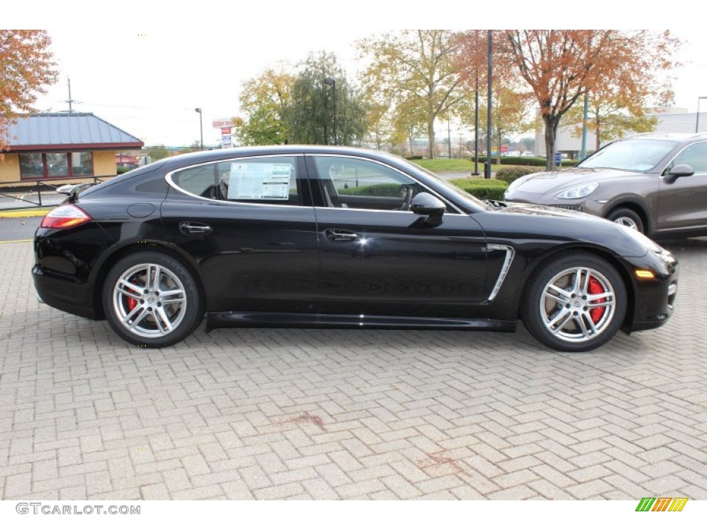 Basalt Black Metallic 2012 Porsche Panamera Turbo Exterior Photo #56061668
