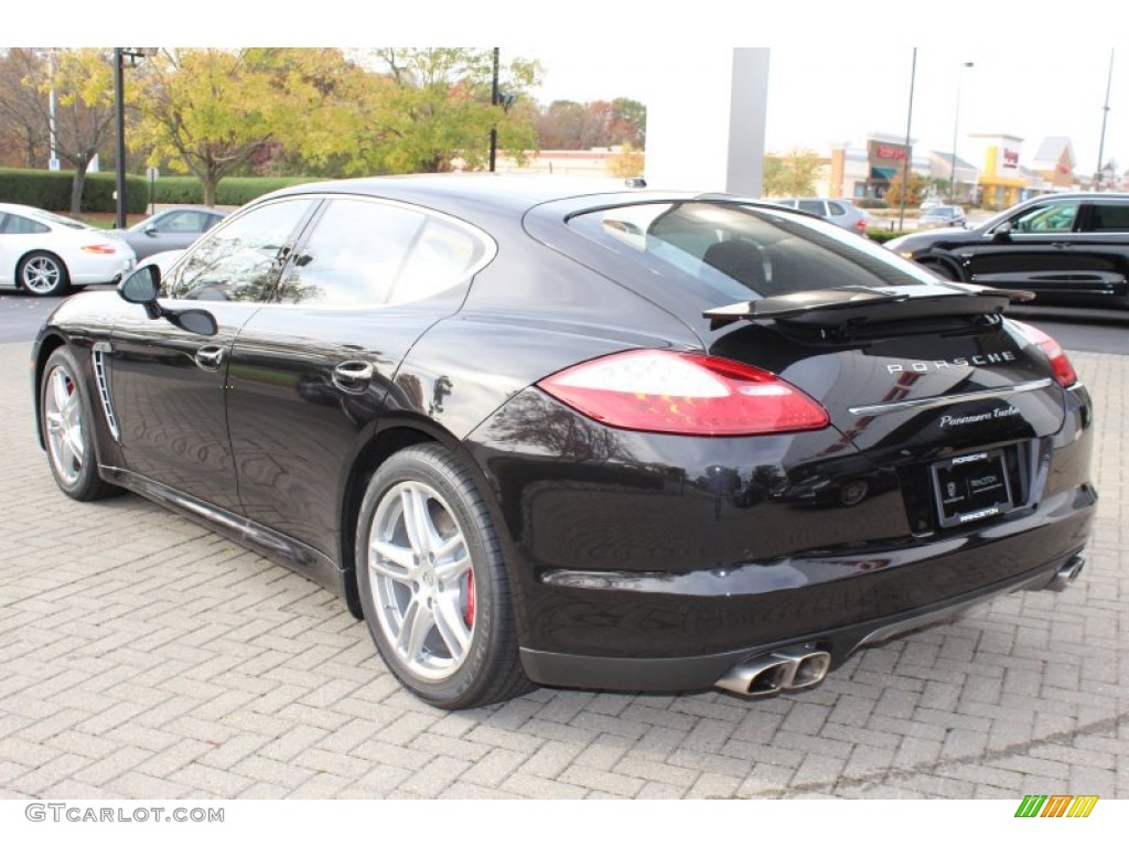 2012 Panamera Turbo - Basalt Black Metallic / Marsala Red photo #7