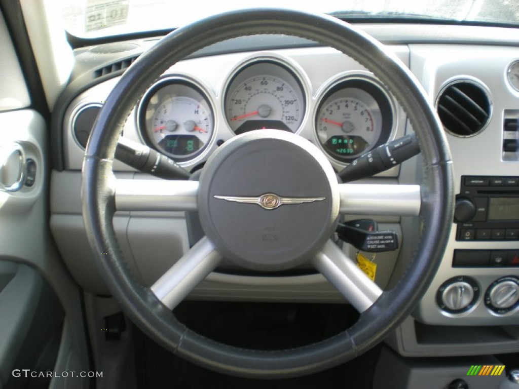 2006 Chrysler PT Cruiser Touring Pastel Slate Gray Steering Wheel Photo #56061698