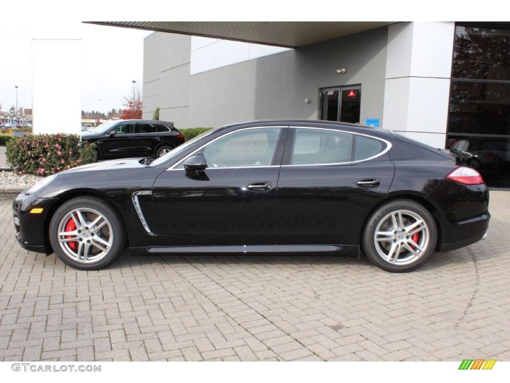Basalt Black Metallic 2012 Porsche Panamera Turbo Exterior Photo #56061704