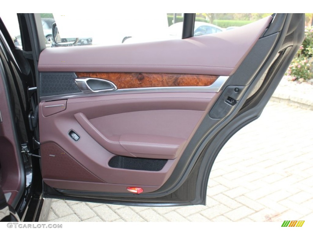2012 Porsche Panamera Turbo Marsala Red Door Panel Photo #56061845