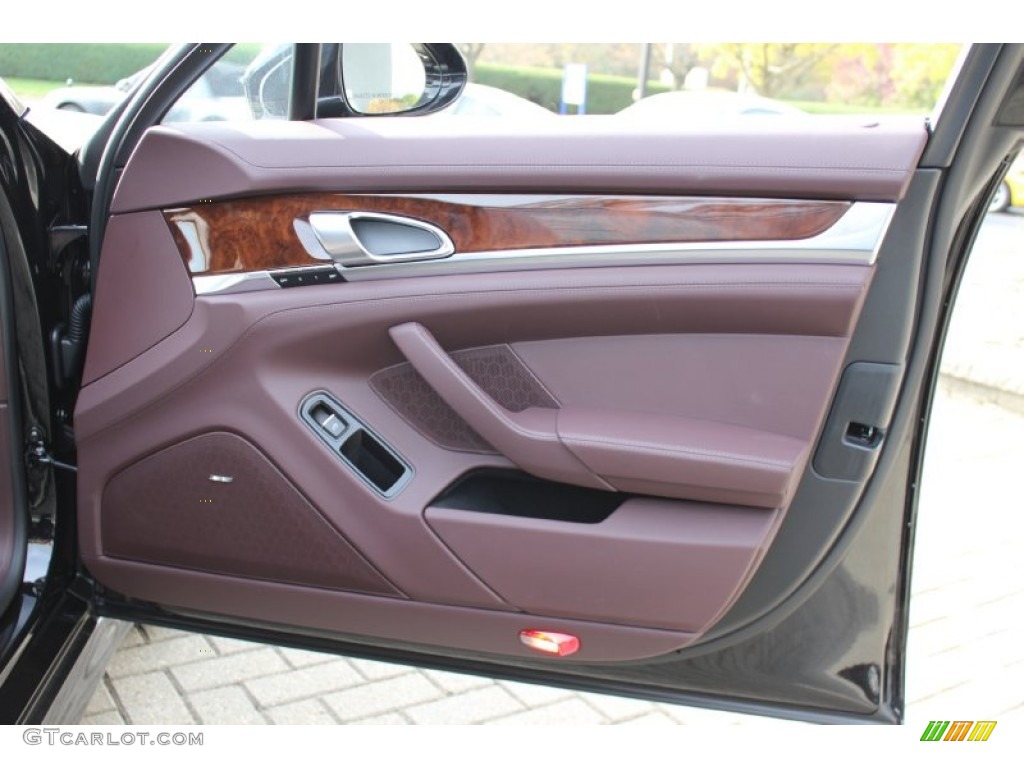 2012 Porsche Panamera Turbo Marsala Red Door Panel Photo #56061863