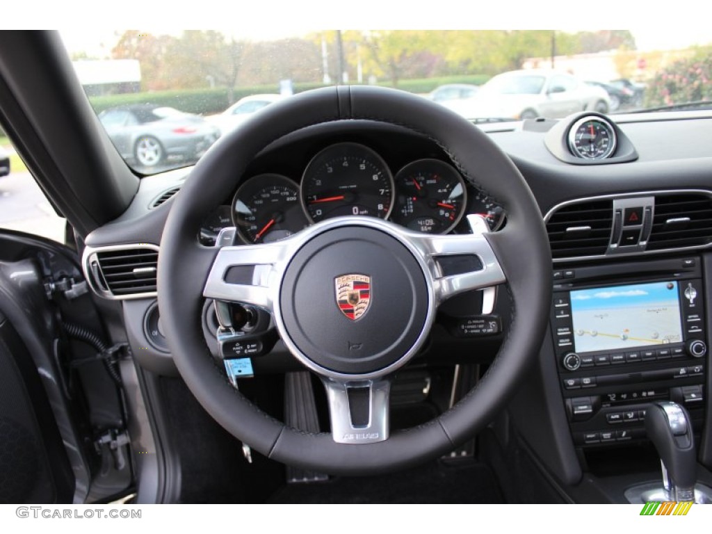 2012 Porsche 911 Carrera GTS Coupe Black Steering Wheel Photo #56062358