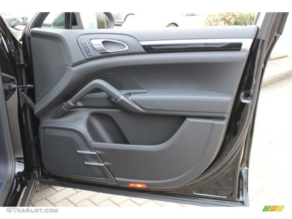 2012 Porsche Cayenne S Hybrid Black Door Panel Photo #56062766