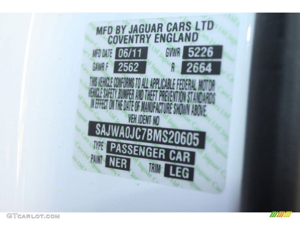 2011 XF Color Code NER for Polaris White Photo #56065343