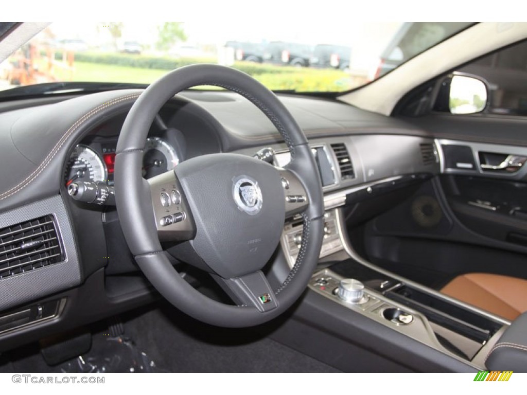 2011 Jaguar XF XFR Sport Sedan London Tan/Warm Charcoal Dashboard Photo #56065376