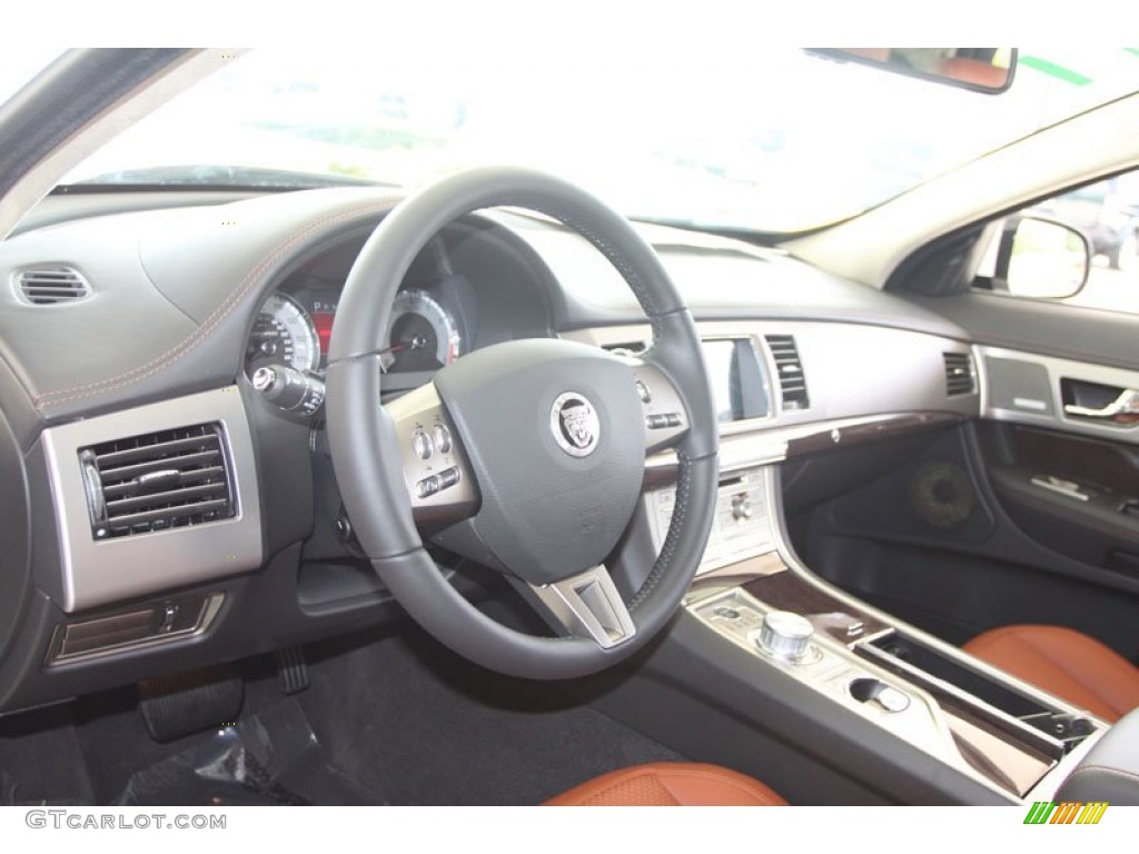2011 Jaguar XF XF Supercharged Sedan Spice Red/Warm Charcoal Dashboard Photo #56065610