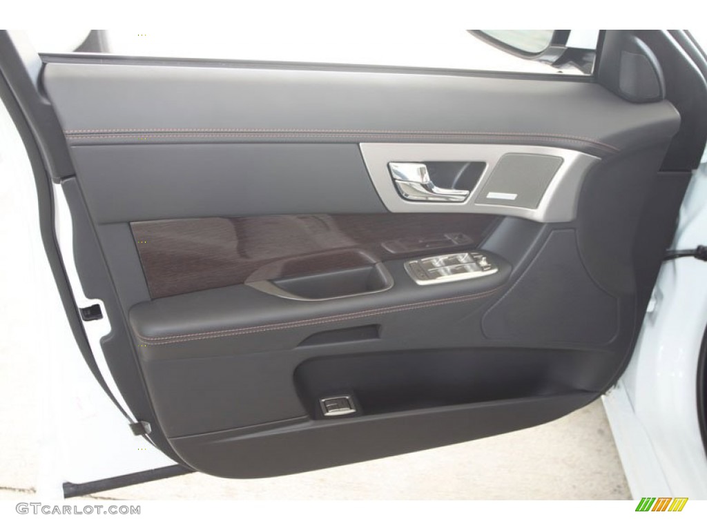 2011 Jaguar XF XF Supercharged Sedan Spice Red/Warm Charcoal Door Panel Photo #56065719