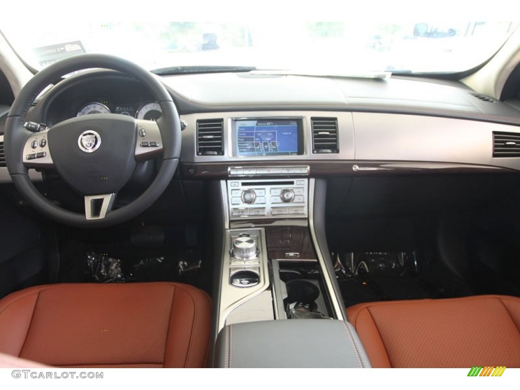 2011 Jaguar XF XF Supercharged Sedan Spice Red/Warm Charcoal Dashboard Photo #56065829