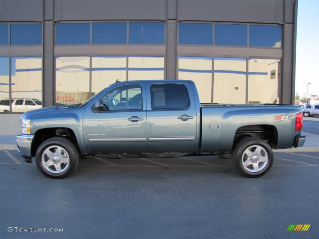 Blue Granite Metallic 2011 Chevrolet Silverado 2500HD LTZ Crew Cab 4x4 Exterior Photo #56066339