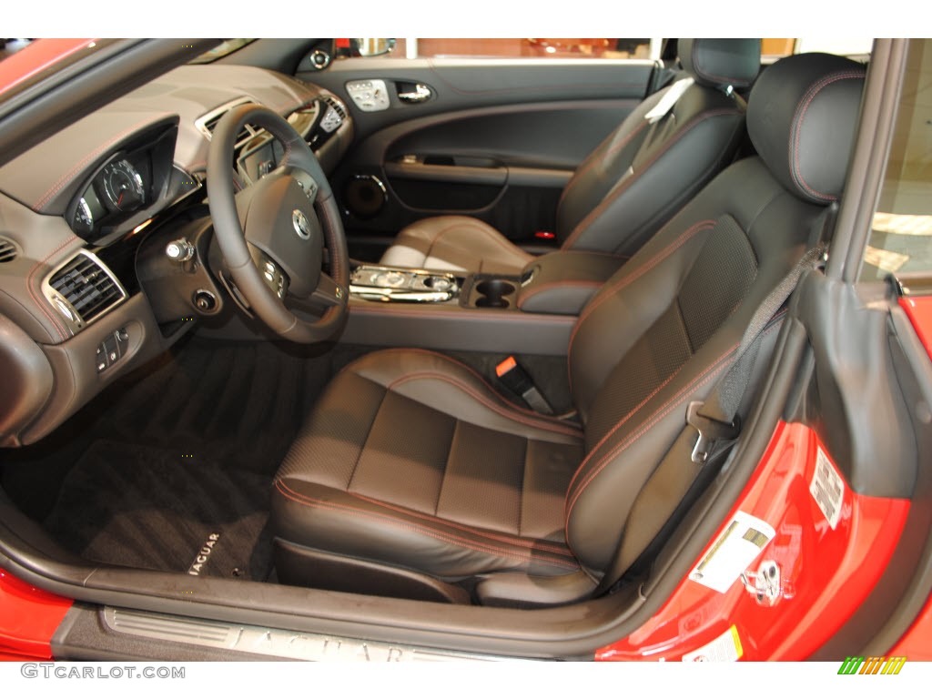 Warm Charcoal/Warm Charcoal/Cranberry Interior 2011 Jaguar XK XKR Poltrona Frau Limited Edition Coupe Photo #56066543