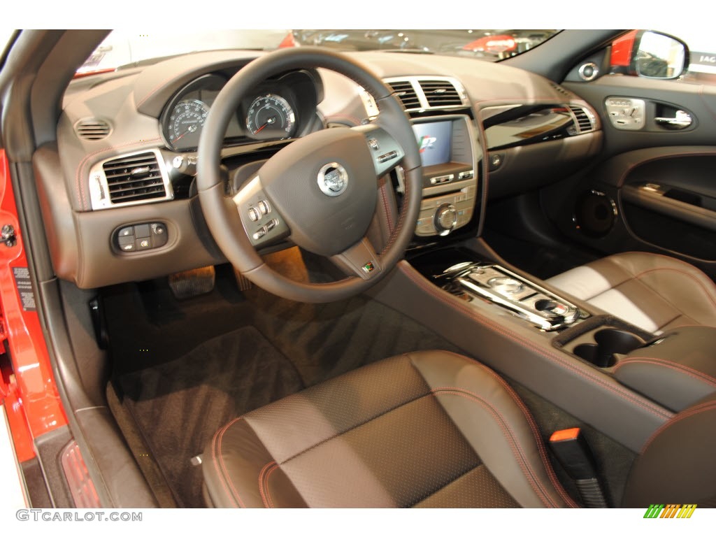 Warm Charcoal/Warm Charcoal/Cranberry Interior 2011 Jaguar XK XKR Poltrona Frau Limited Edition Coupe Photo #56066552
