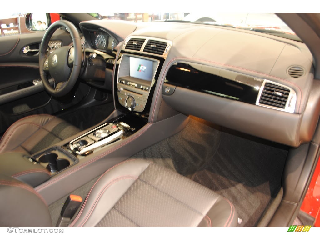 2011 Jaguar XK XKR Poltrona Frau Limited Edition Coupe Warm Charcoal/Warm Charcoal/Cranberry Dashboard Photo #56066618