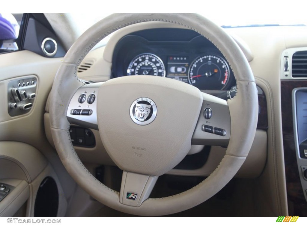 2011 Jaguar XK XKR Coupe Caramel/Caramel Steering Wheel Photo #56066879
