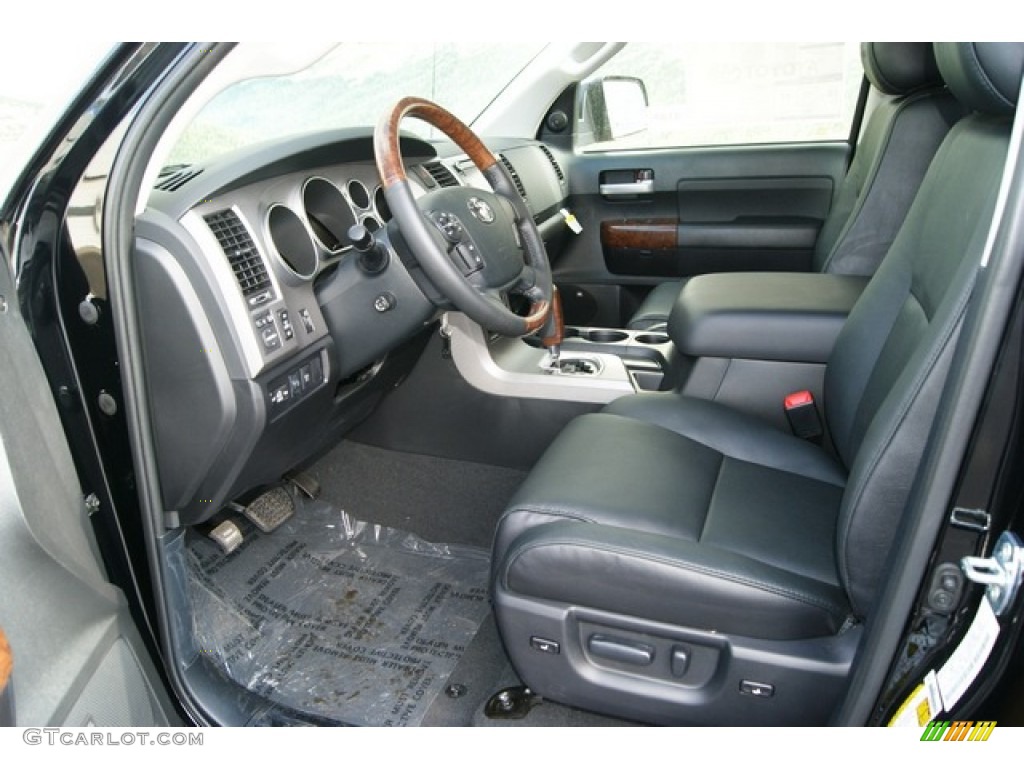 Black Interior 2012 Toyota Tundra Platinum CrewMax 4x4 Photo #56068430