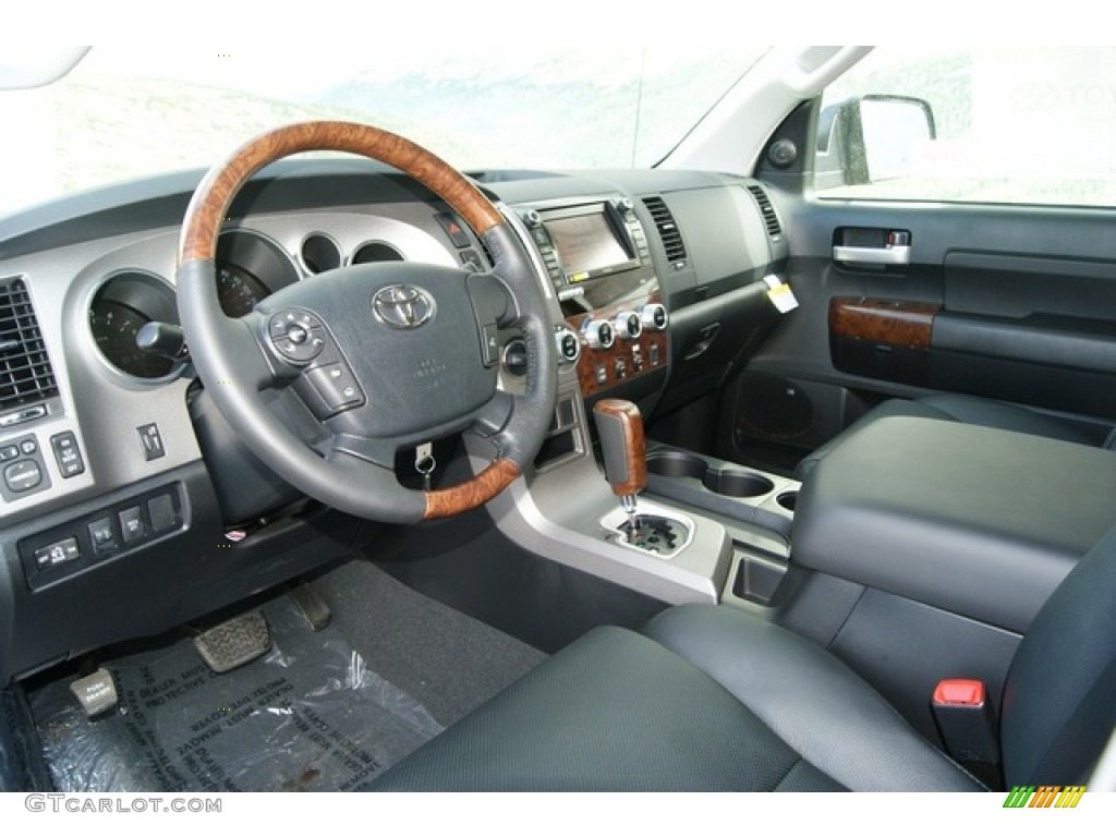 Black Interior 2012 Toyota Tundra Platinum CrewMax 4x4 Photo #56068443