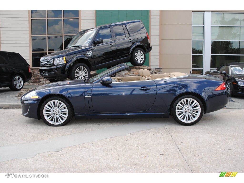 Indigo Metallic 2011 Jaguar XK XK Convertible Exterior Photo #56068469
