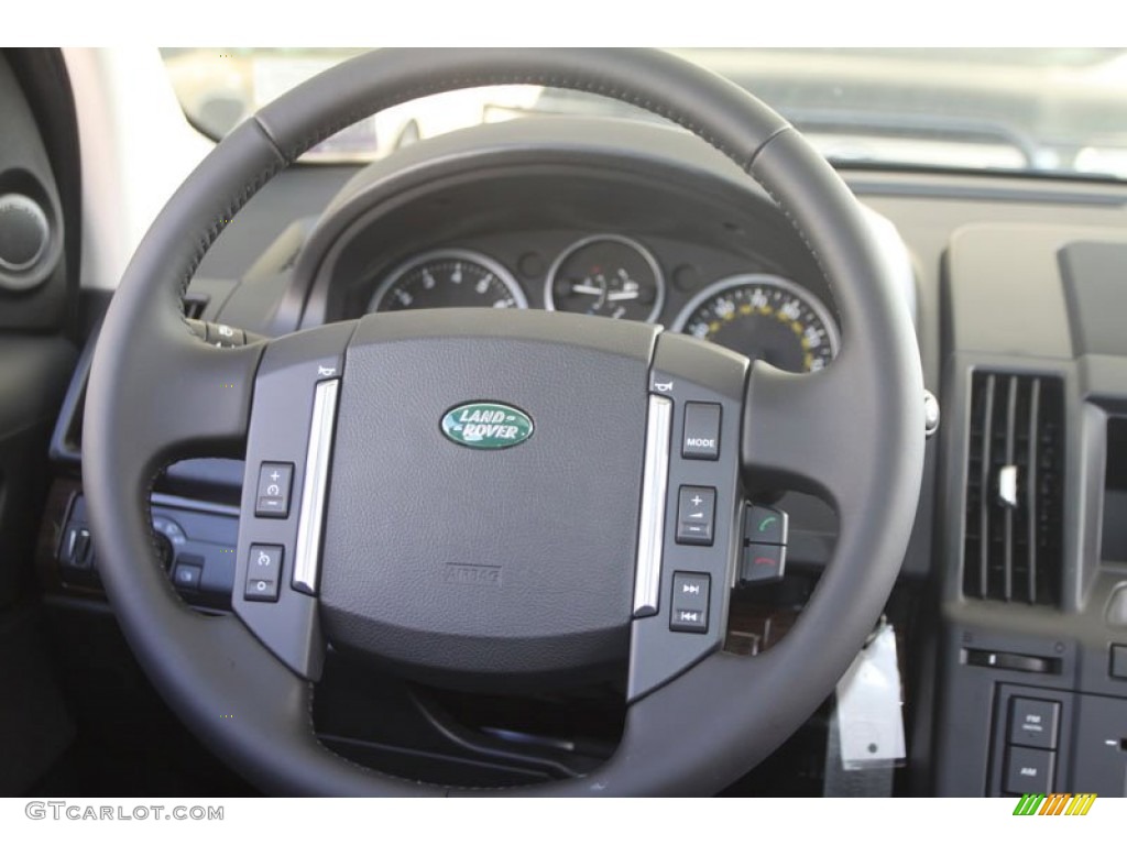 2011 Land Rover LR2 HSE Ebony Steering Wheel Photo #56069735