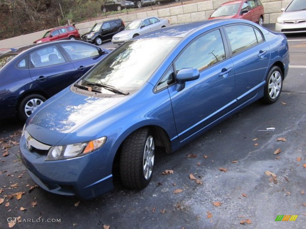 2009 Civic LX Sedan - Atomic Blue Metallic / Gray photo #1