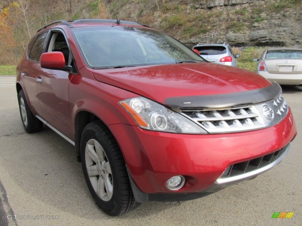 2006 Murano SL AWD - Sunset Red Pearl Metallic / Charcoal photo #5