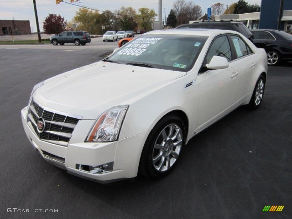 White Diamond Tri-Coat 2008 Cadillac CTS 4 AWD Sedan Exterior Photo #56072588