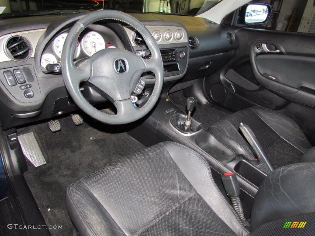 Ebony Black Interior 2002 Acura RSX Sports Coupe Photo #56073056
