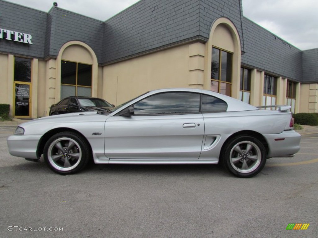 1998 Mustang GT Coupe - Silver Metallic / Black photo #1
