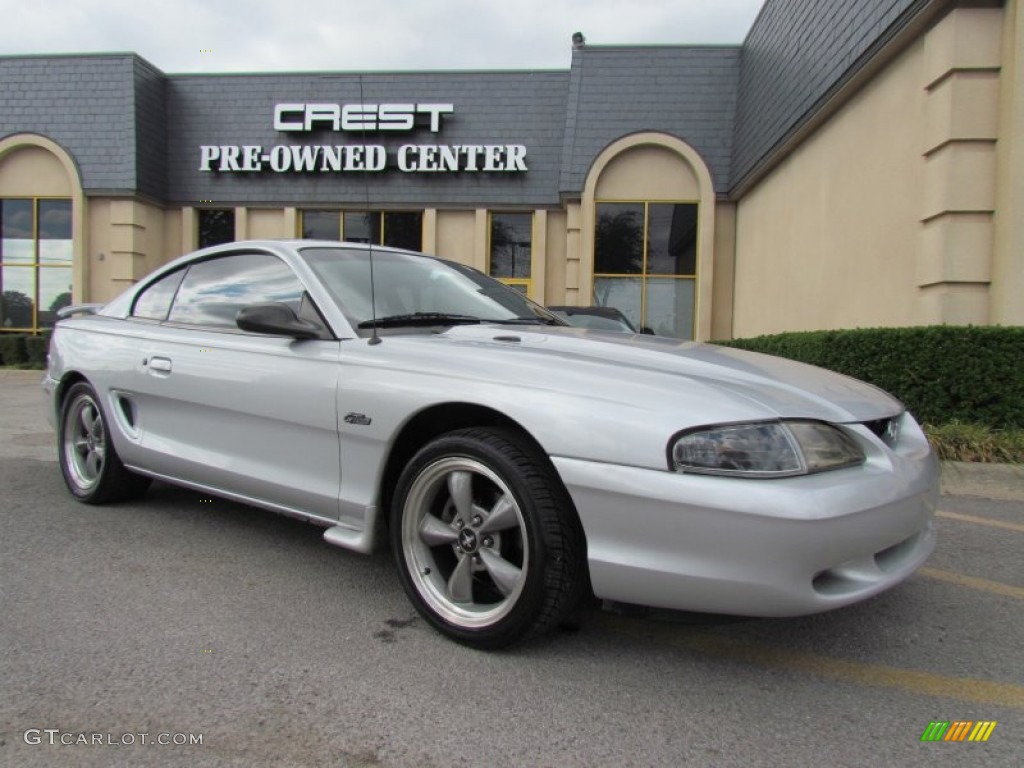 1998 Mustang GT Coupe - Silver Metallic / Black photo #5
