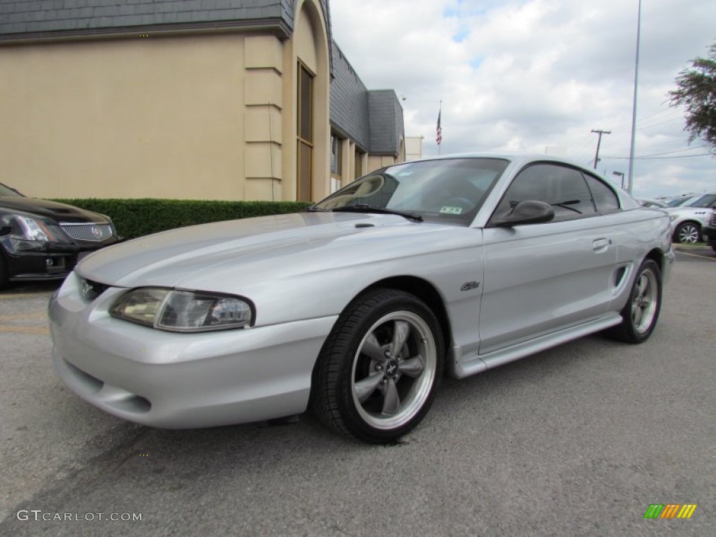 1998 Mustang GT Coupe - Silver Metallic / Black photo #7