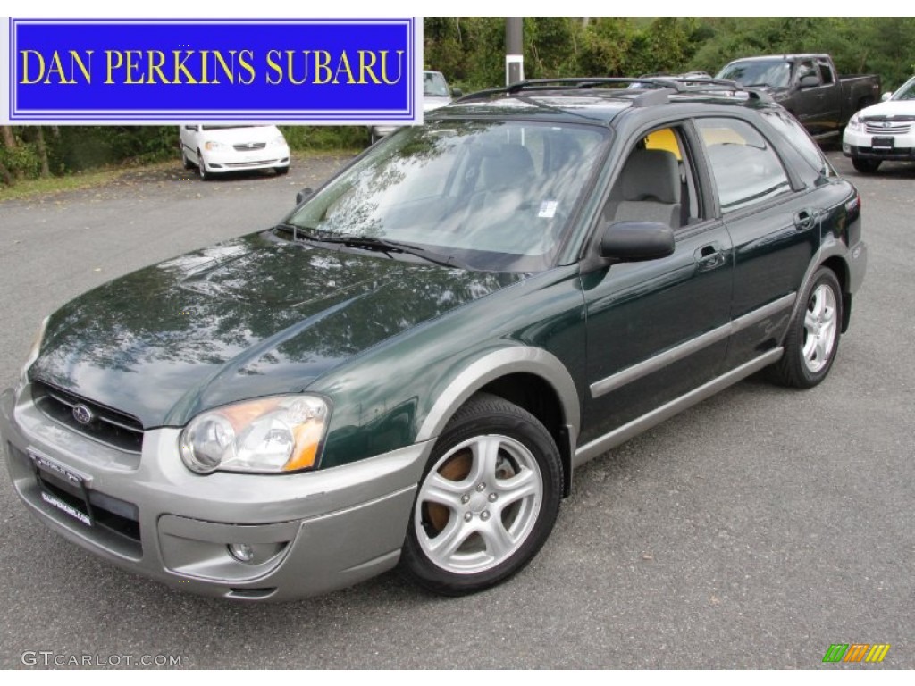 2004 Impreza Outback Sport Wagon - Woodland Green Pearl / Gray photo #1