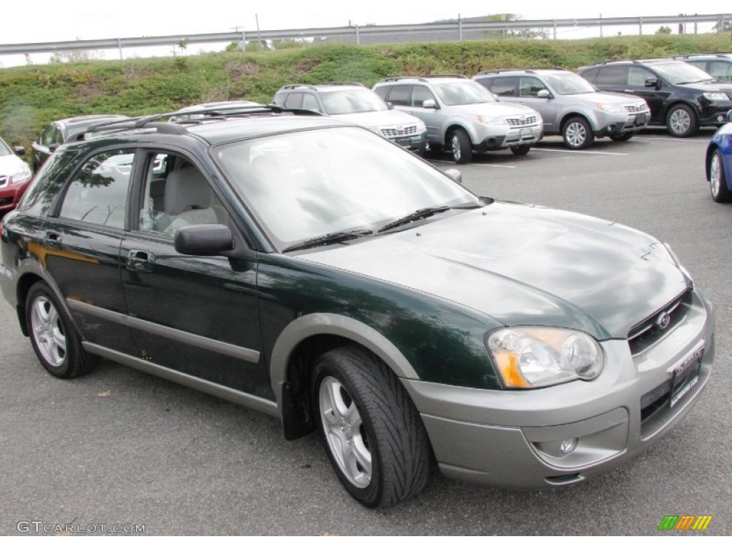 2004 Impreza Outback Sport Wagon - Woodland Green Pearl / Gray photo #3