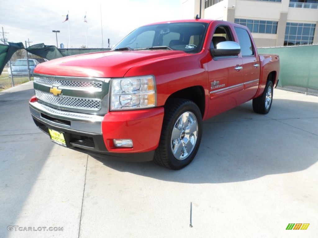 2011 Silverado 1500 LT Crew Cab - Victory Red / Ebony photo #7