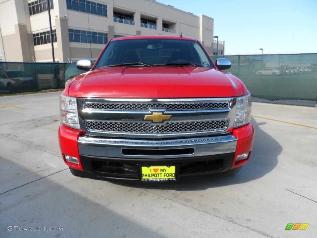 2011 Silverado 1500 LT Crew Cab - Victory Red / Ebony photo #8